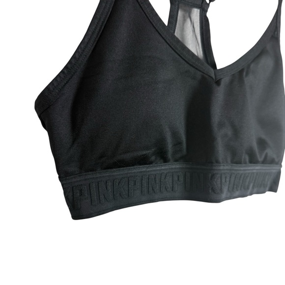 Victoria’s Secret PINK Ultimate Lightly Lined Racerback Sports Bra Black Size S - Picture 3 of 9